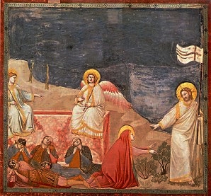 Giotto "noli-me-tangere", kaplica Scrovegni, Padwa, ok. 1306-1309.